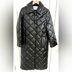 Stand Studio Dorothea Quilted Faux Leather
Coat Size US XS
